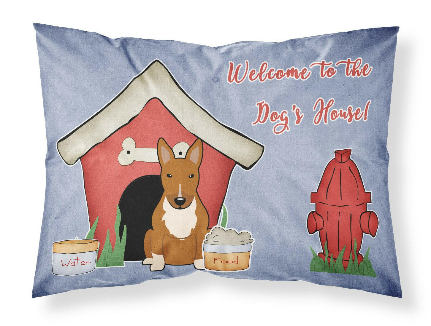 Dog House Collection Bull Terrier Red Fabric Standard Pillowcase BB2888PILLOWCASE by Caroline's Treasures