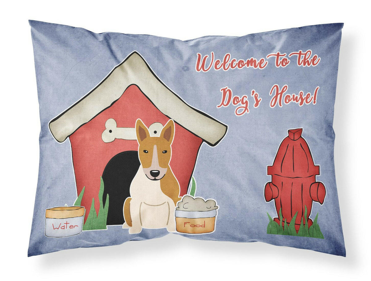 Dog House Collection Bull Terrier Red White Fabric Standard Pillowcase BB2889PILLOWCASE by Caroline&#39;s Treasures