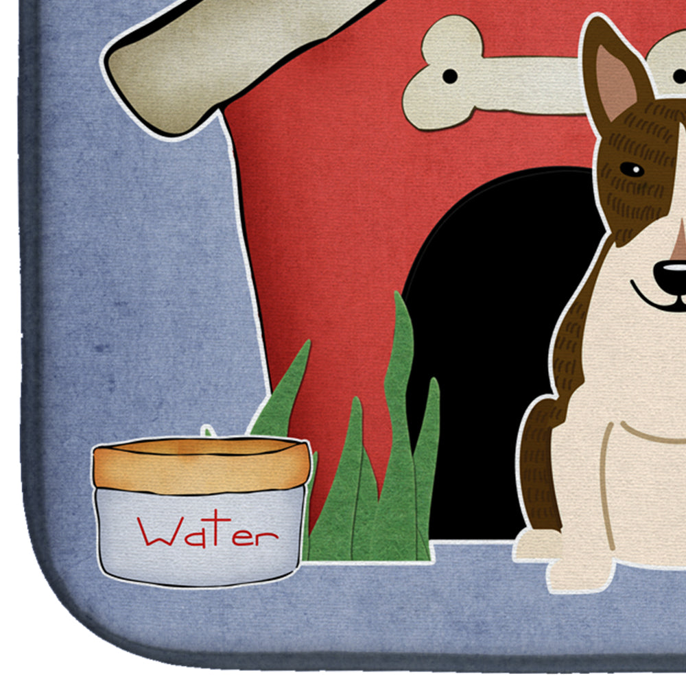 Dog House Collection Bull Terrier Dark Brindle Dish Drying Mat BB2890DDM  the-store.com.