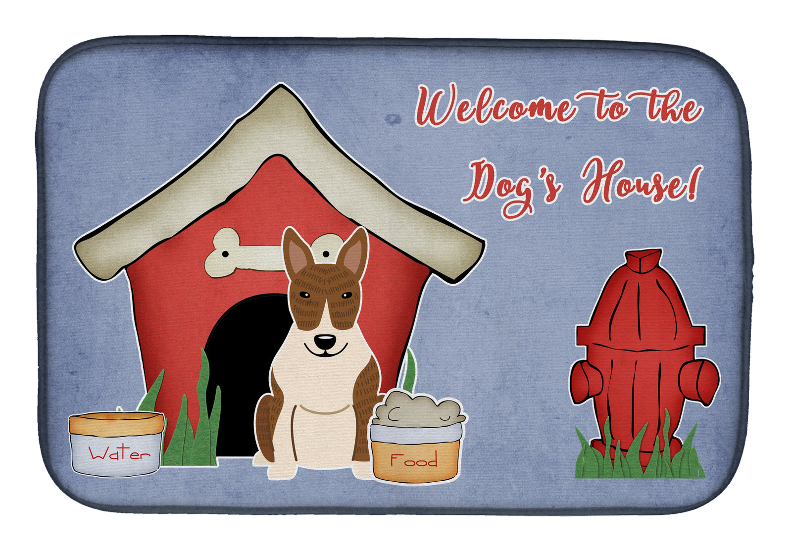 Dog House Collection Bull Terrier Brindle Dish Drying Mat BB2891DDM  the-store.com.
