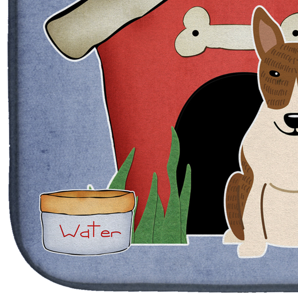 Dog House Collection Bull Terrier Brindle Dish Drying Mat BB2891DDM