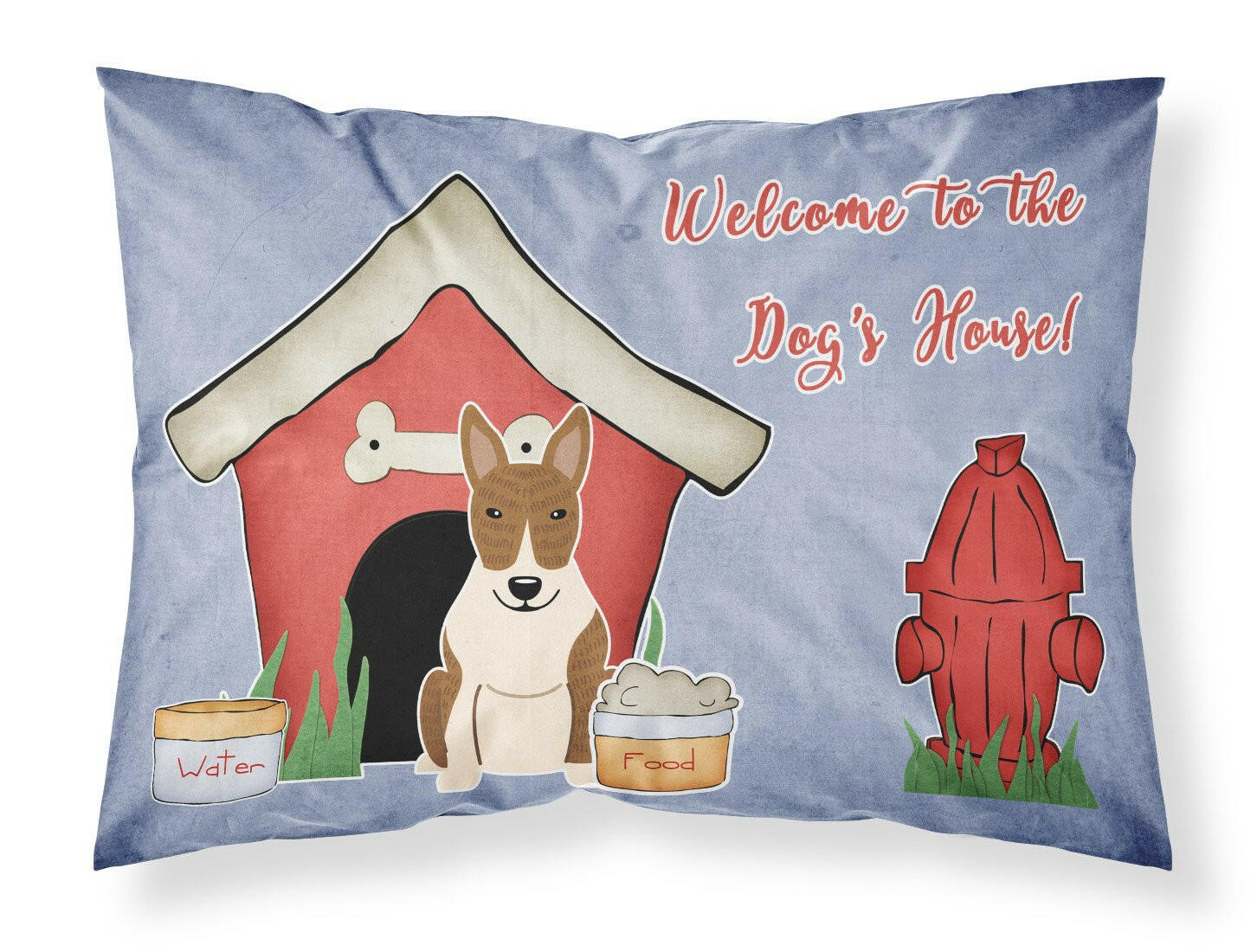 Dog House Collection Bull Terrier Brindle Fabric Standard Pillowcase BB2891PILLOWCASE by Caroline's Treasures