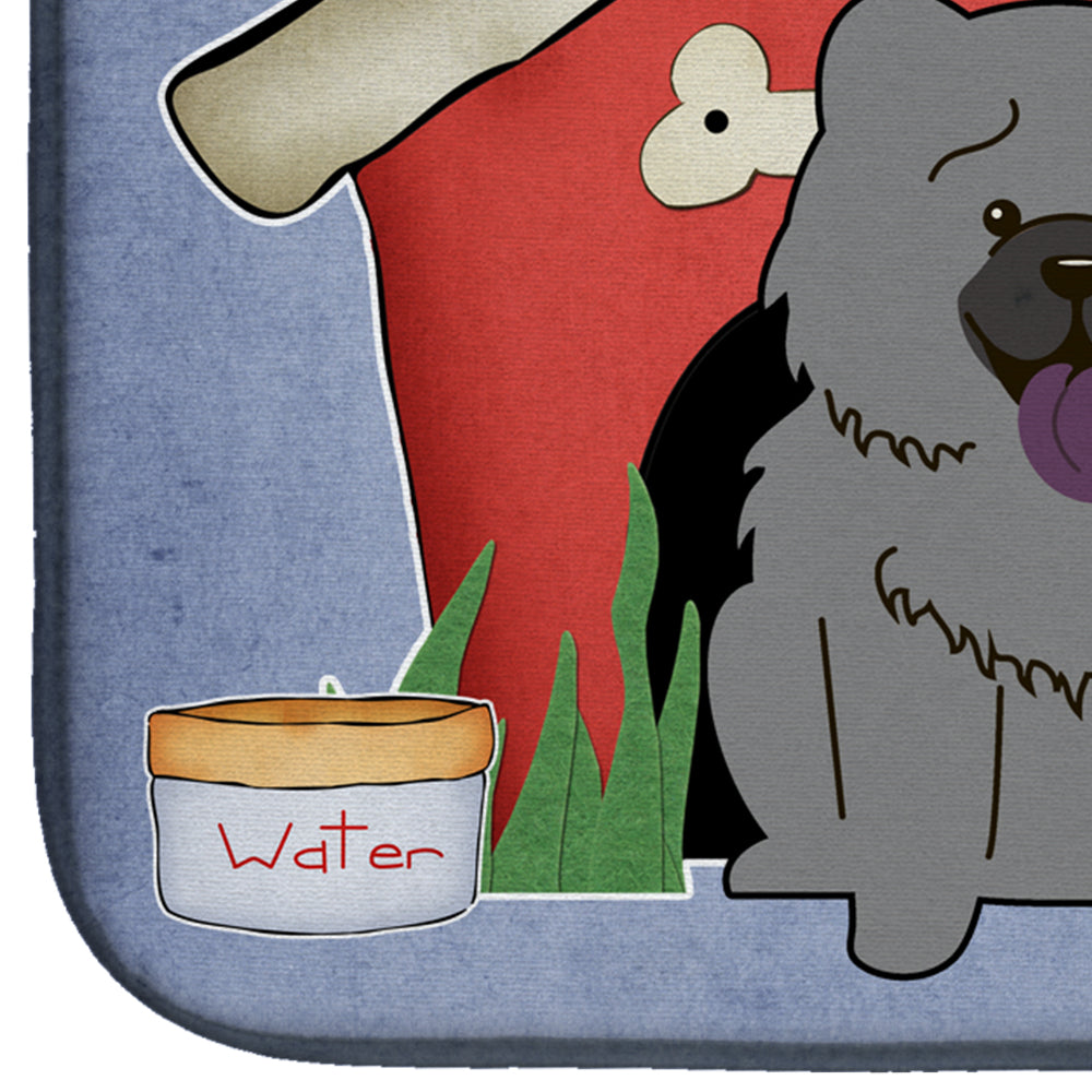 Dog House Collection Chow Chow Blue Dish Drying Mat BB2893DDM  the-store.com.