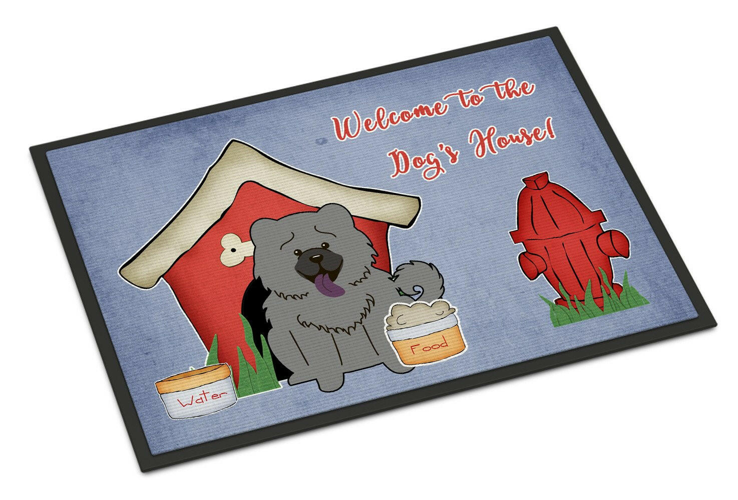 Dog House Collection Chow Chow Blue Indoor or Outdoor Mat 24x36 BB2893JMAT - the-store.com