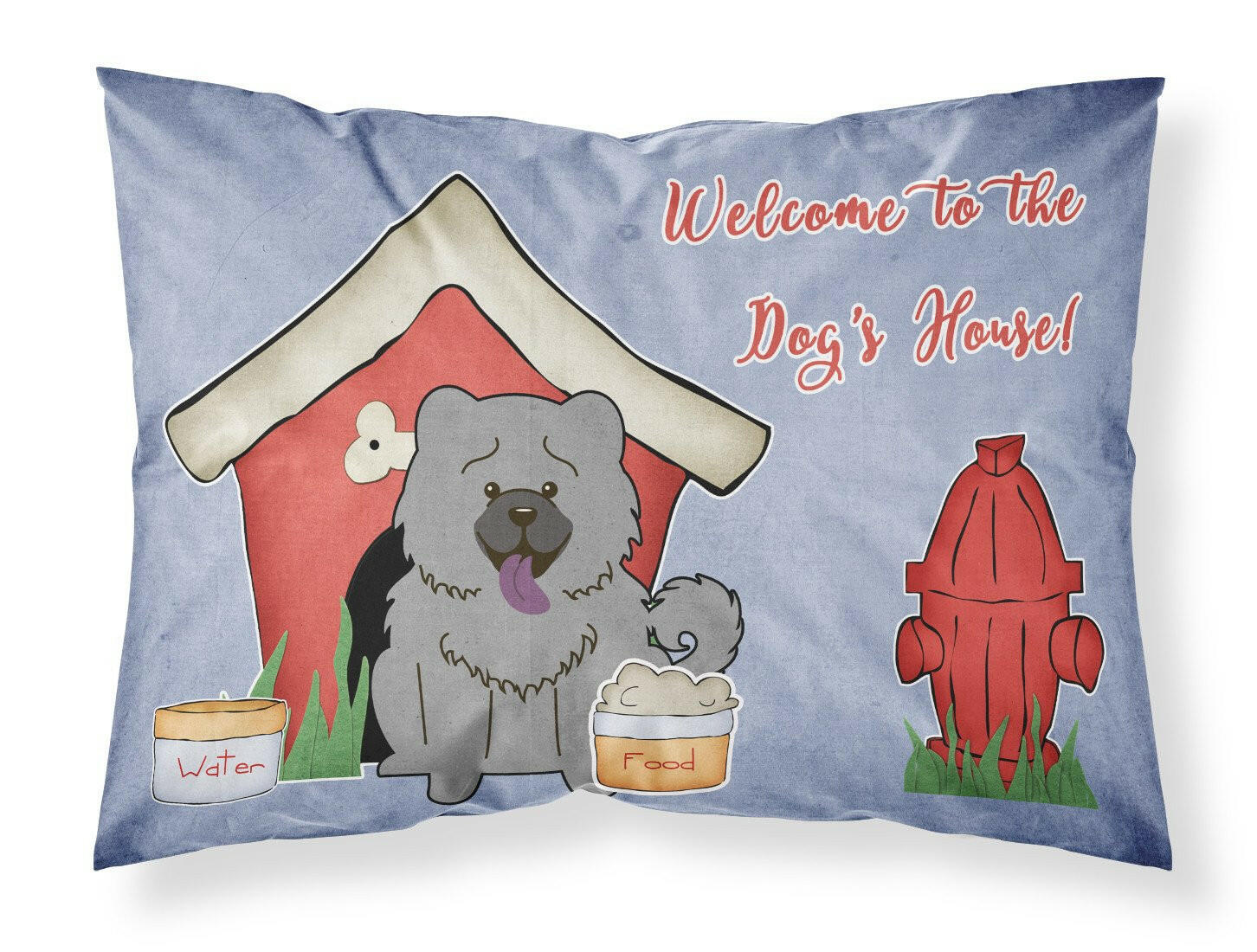 Dog House Collection Chow Chow Blue Fabric Standard Pillowcase BB2893PILLOWCASE by Caroline's Treasures