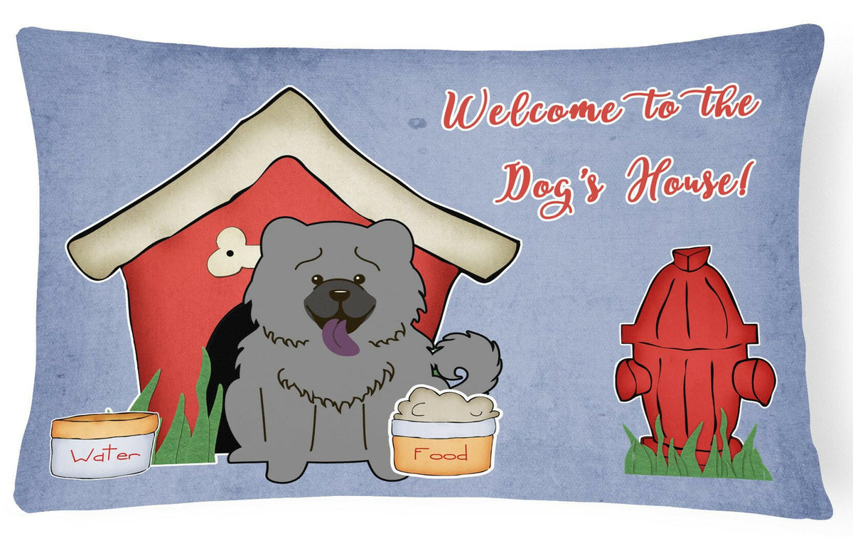 Dog House Collection Chow Chow Blue Canvas Fabric Decorative Pillow BB2893PW1216 by Caroline&#39;s Treasures