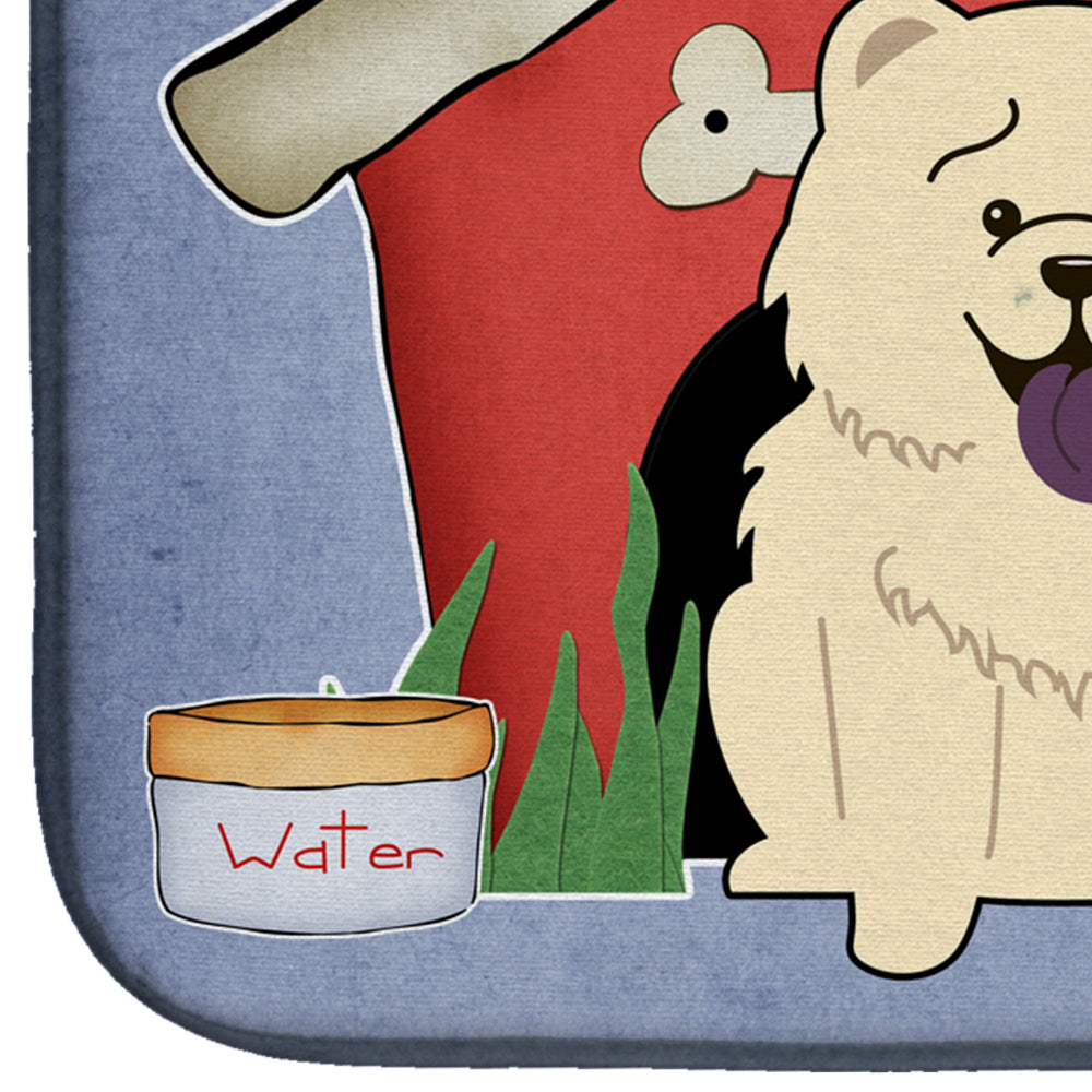 Dog House Collection Chow Chow White Dish Drying Mat BB2894DDM  the-store.com.