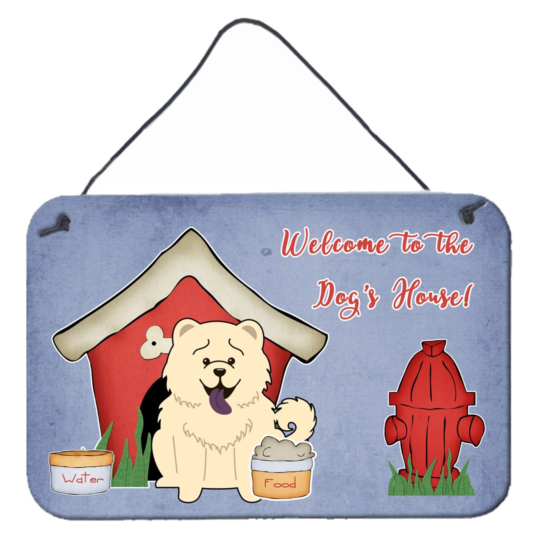 Dog House Collection Chow Chow White Wall or Door Hanging Prints by Caroline&#39;s Treasures
