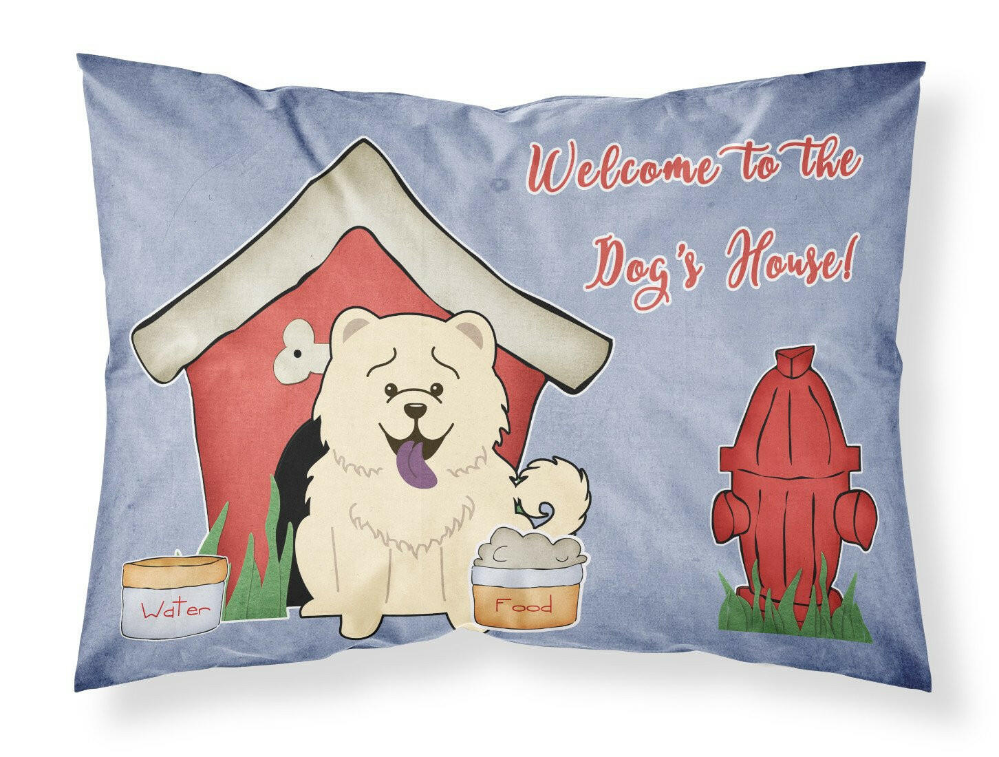 Dog House Collection Chow Chow White Fabric Standard Pillowcase BB2894PILLOWCASE by Caroline's Treasures