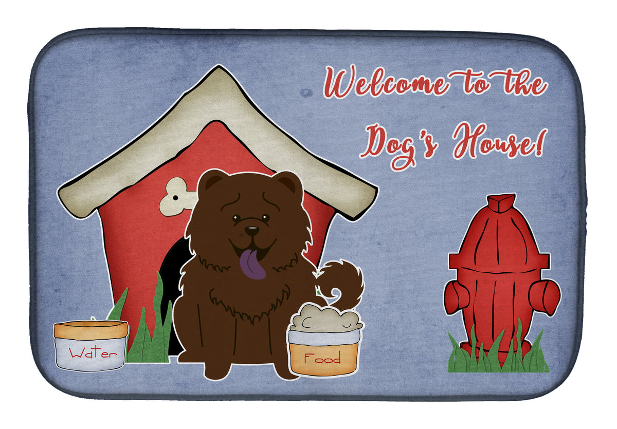 Dog House Collection Chow Chow Chocolate Dish Drying Mat BB2895DDM