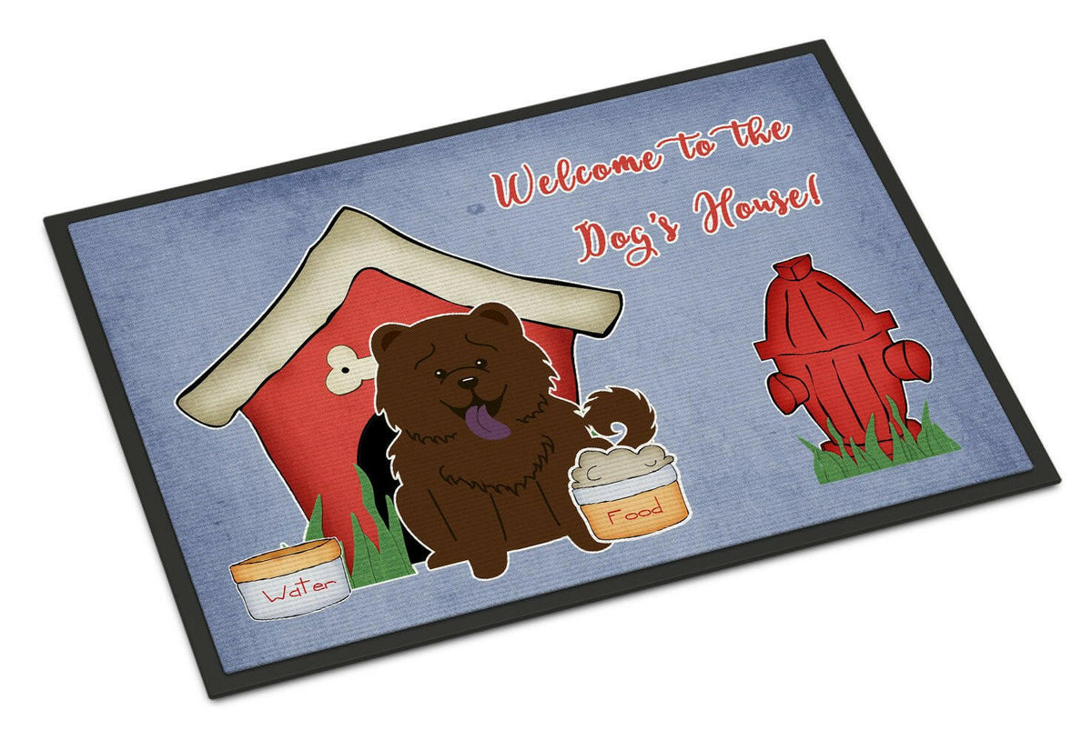 Dog House CollectionChow Chow Chocolate Indoor or Outdoor Mat 18x27 BB2895MAT - the-store.com