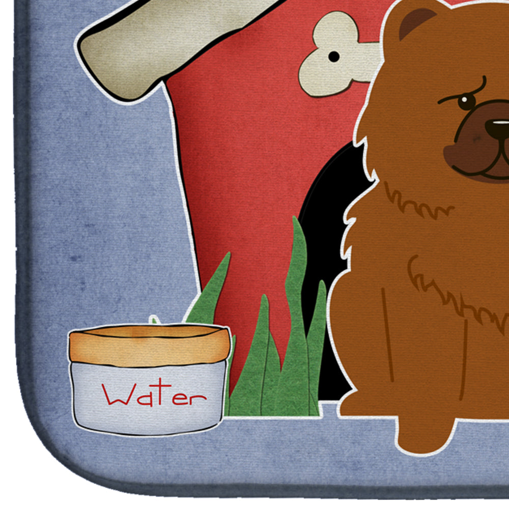 Dog House Collection Chow Chow Red Dish Drying Mat BB2896DDM