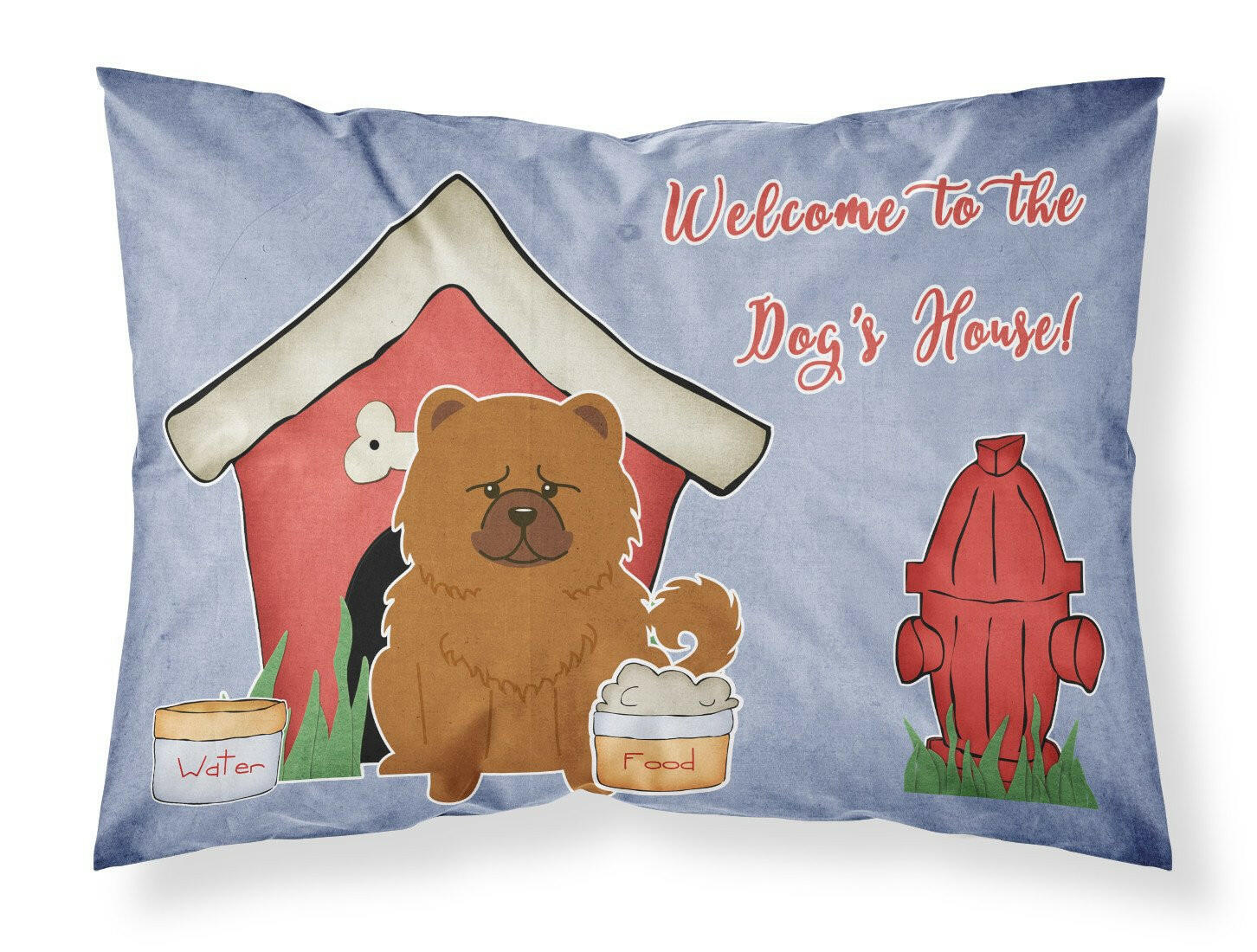Dog House Collection Chow Chow Red Fabric Standard Pillowcase BB2896PILLOWCASE by Caroline's Treasures