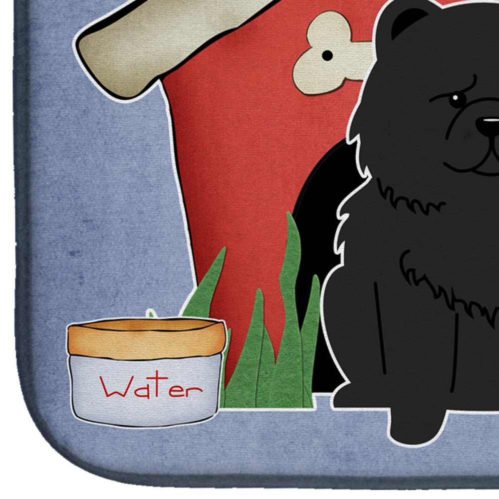 Dog House Collection Chow Chow Black Dish Drying Mat BB2897DDM  the-store.com.