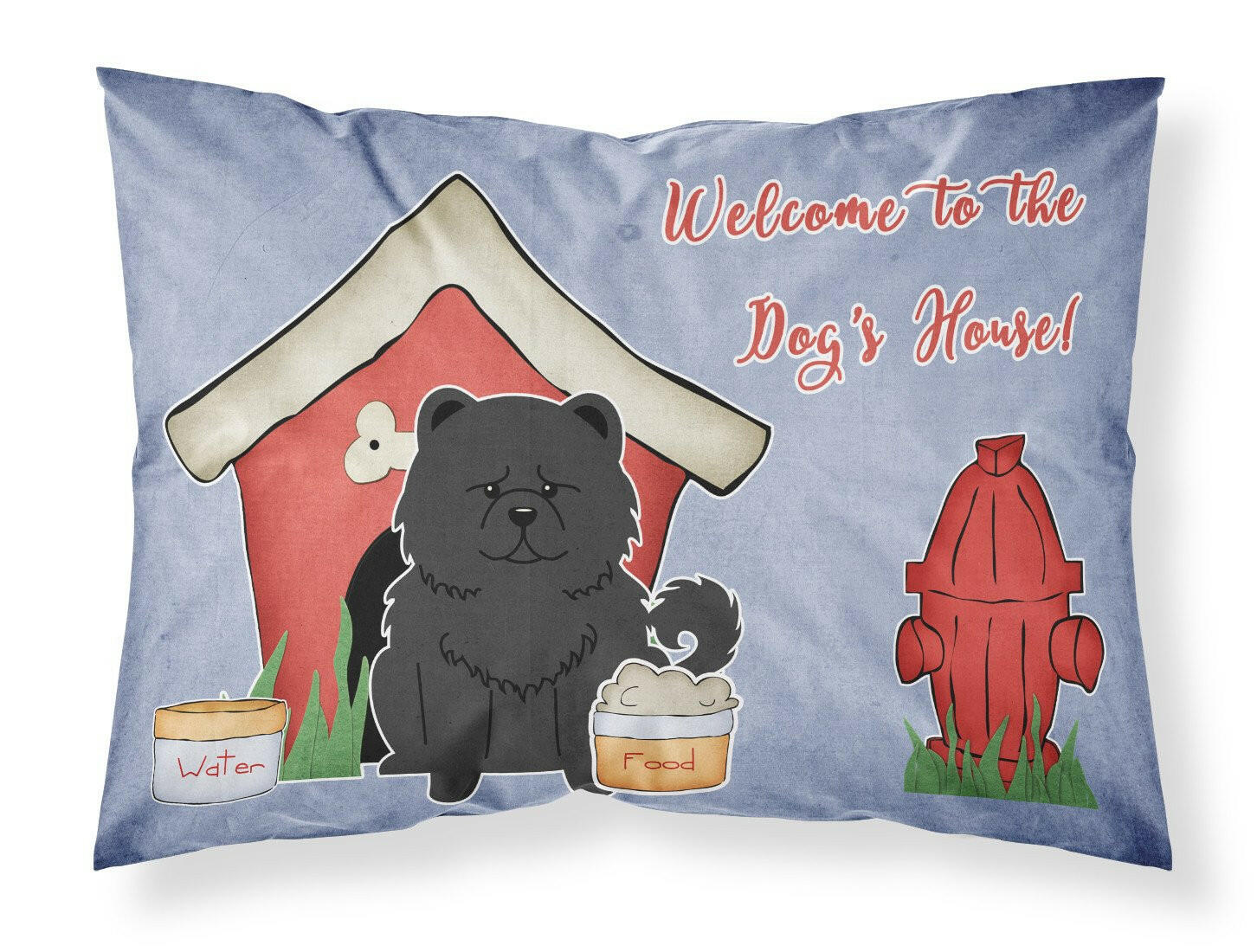 Dog House Collection Chow Chow Black Fabric Standard Pillowcase BB2897PILLOWCASE by Caroline's Treasures