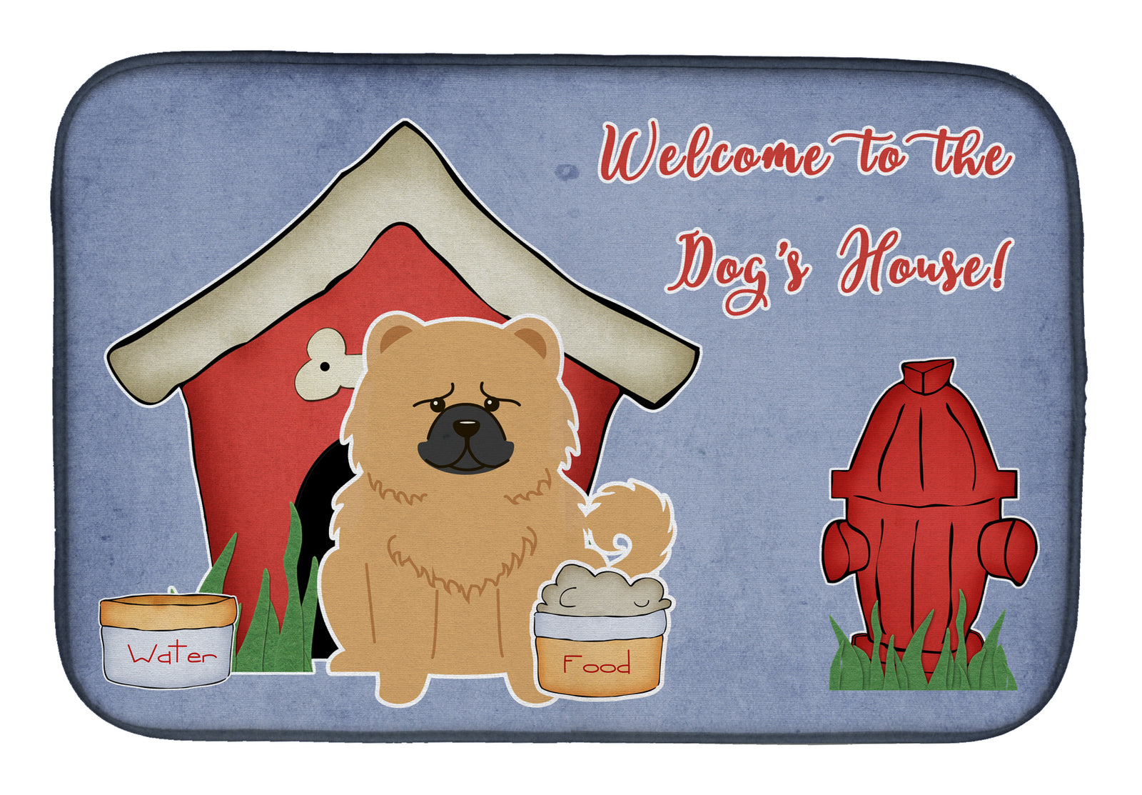 Dog House Collection Chow Chow Cream Dish Drying Mat BB2898DDM