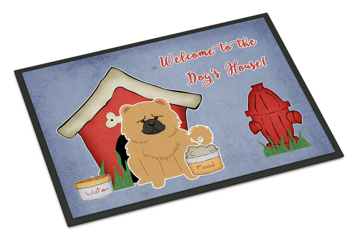 Dog House Collection Chow Chow Cream Indoor or Outdoor Mat 18x27 BB2898MAT - the-store.com