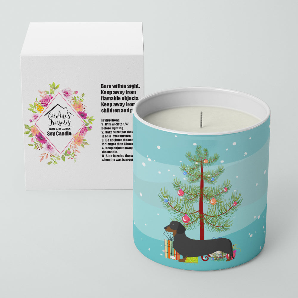 Dachshund Merry Christmas Tree 10 oz Decorative Soy Candle - the-store.com