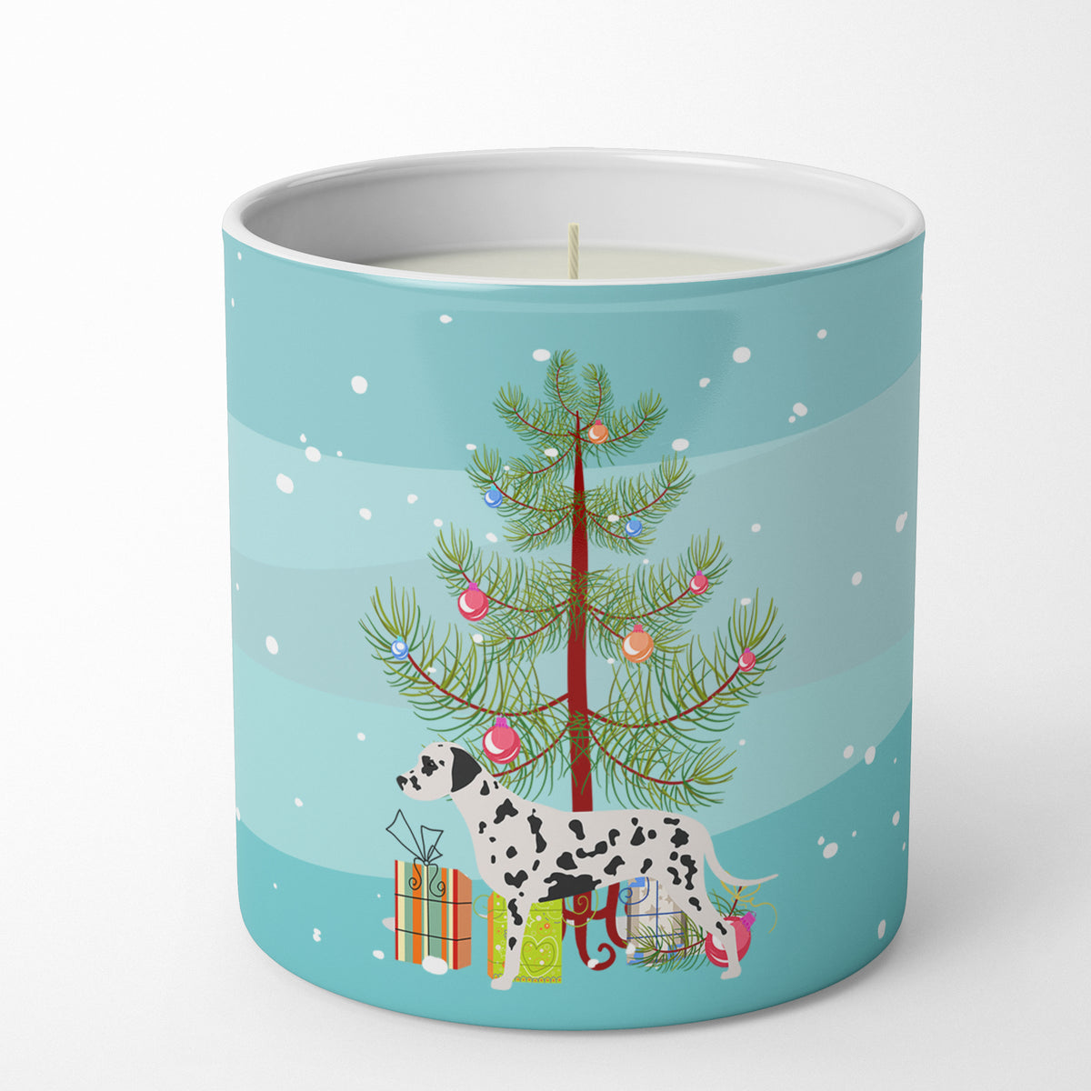 Buy this Dalmatian Merry Christmas Tree 10 oz Decorative Soy Candle