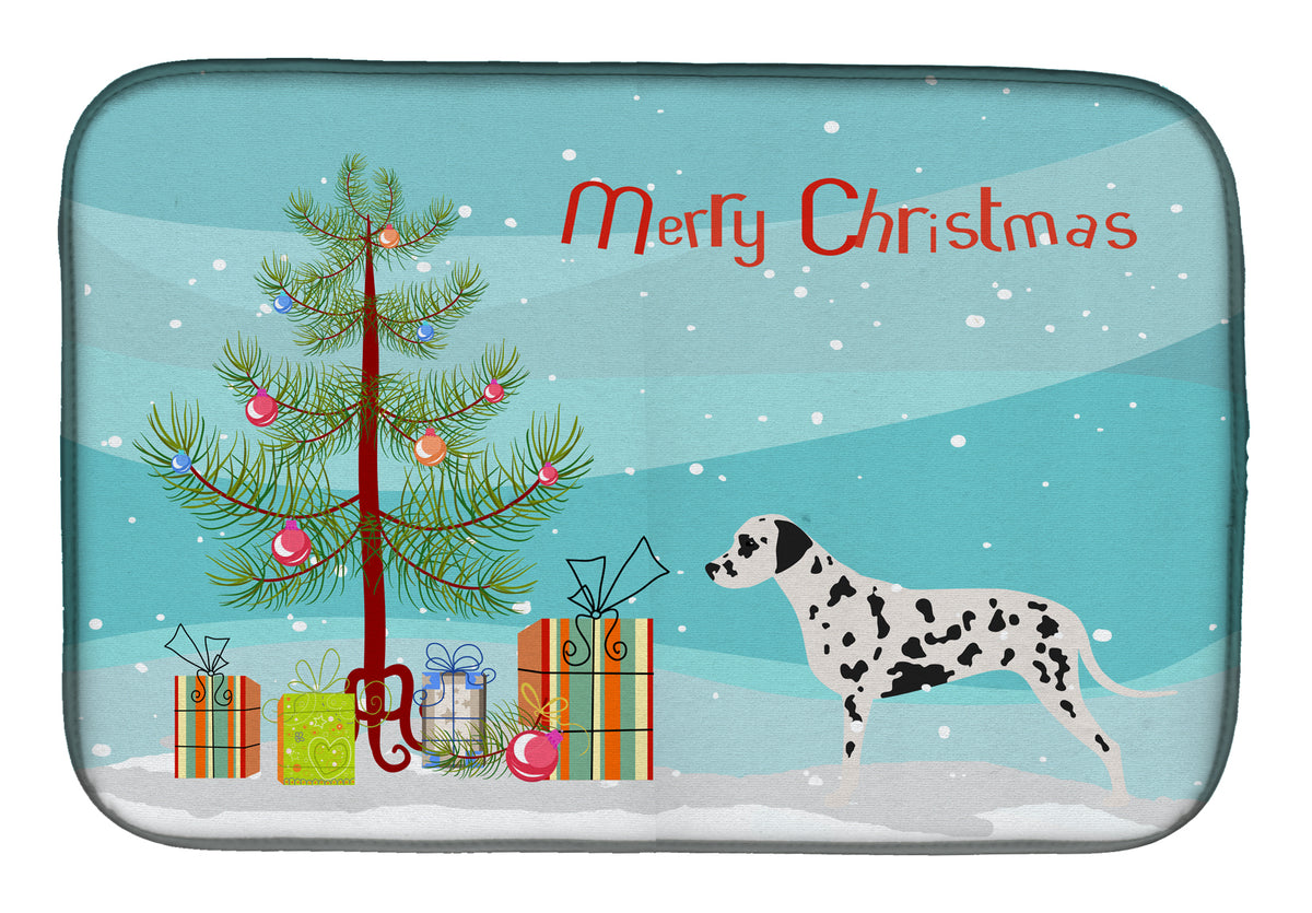 Dalmatian Merry Christmas Tree Dish Drying Mat BB2901DDM