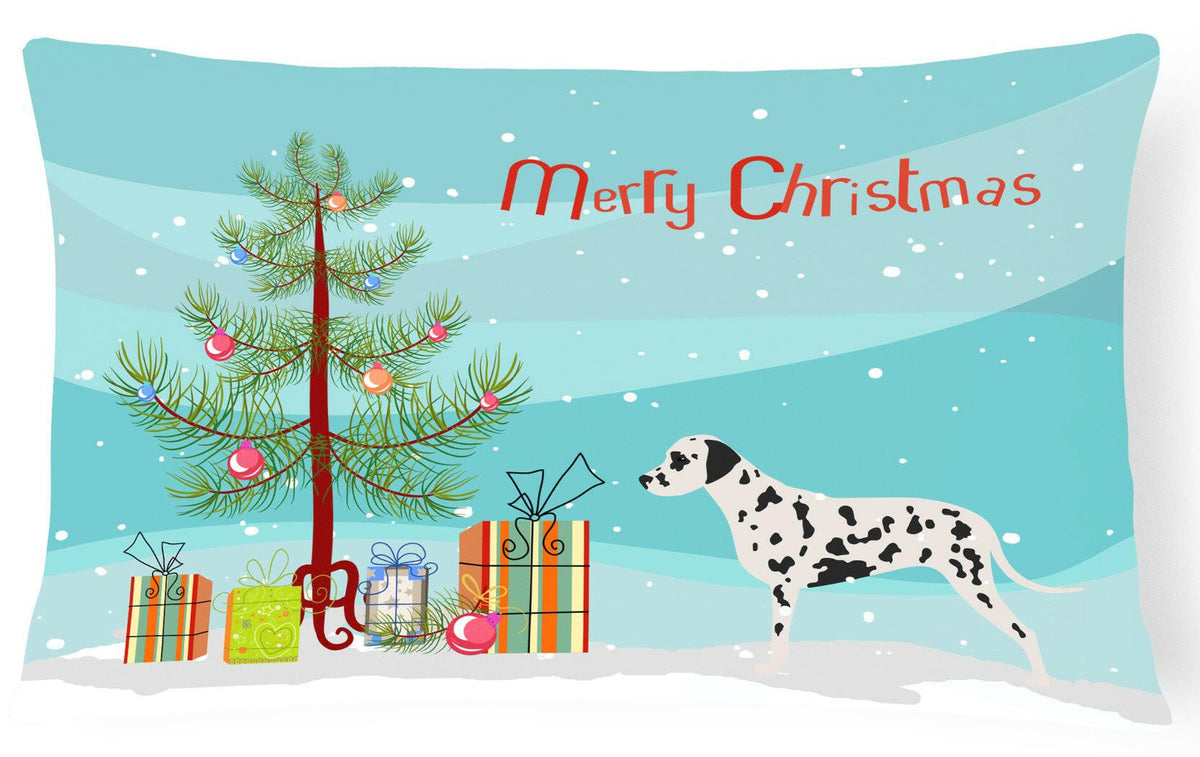 Dalmatian Merry Christmas Tree Canvas Fabric Decorative Pillow BB2901PW1216 by Caroline&#39;s Treasures