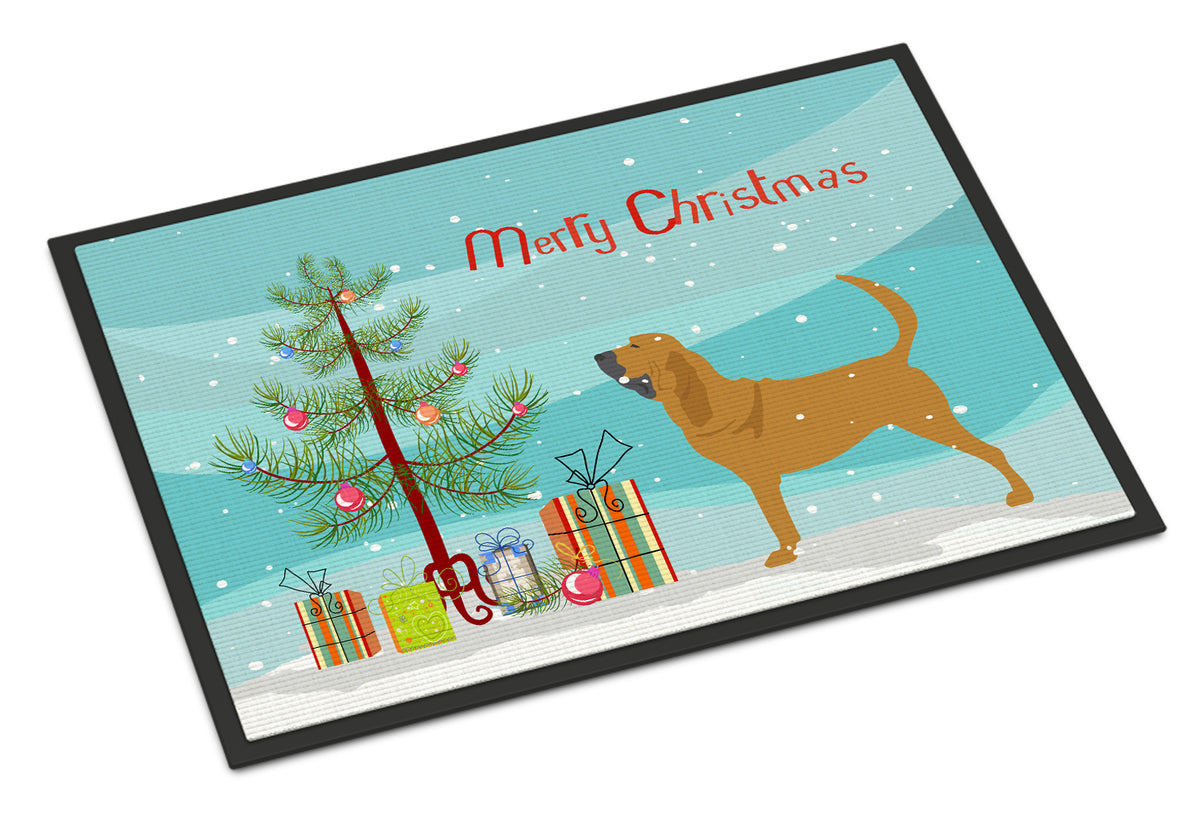 Bloodhound Merry Christmas Tree Indoor or Outdoor Mat 18x27 BB2902MAT - the-store.com
