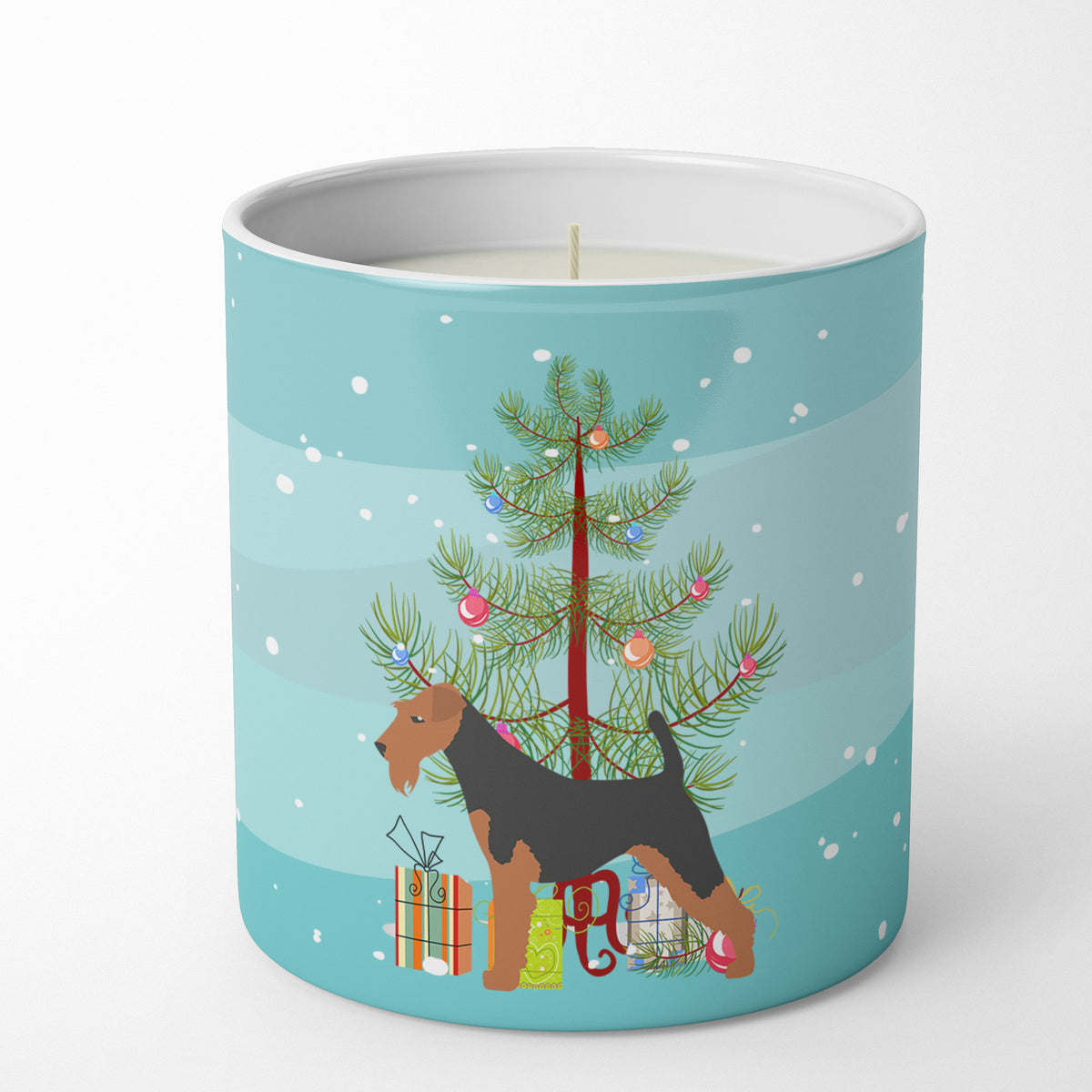 Buy this Welsh Terrier Merry Christmas Tree 10 oz Decorative Soy Candle