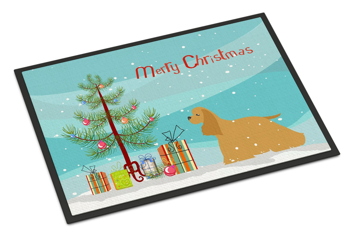 Cocker Spaniel Merry Christmas Tree Indoor or Outdoor Mat 24x36 BB2904JMAT by Caroline&#39;s Treasures