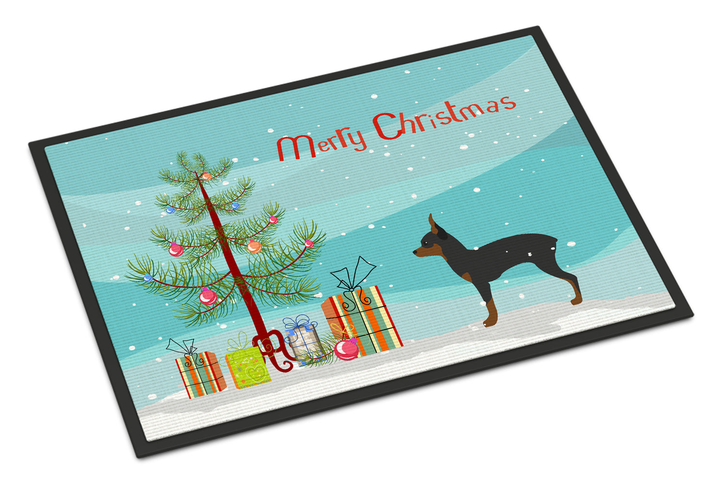Toy Fox Terrier Merry Christmas Tree Indoor or Outdoor Mat 18x27 BB2905MAT - the-store.com