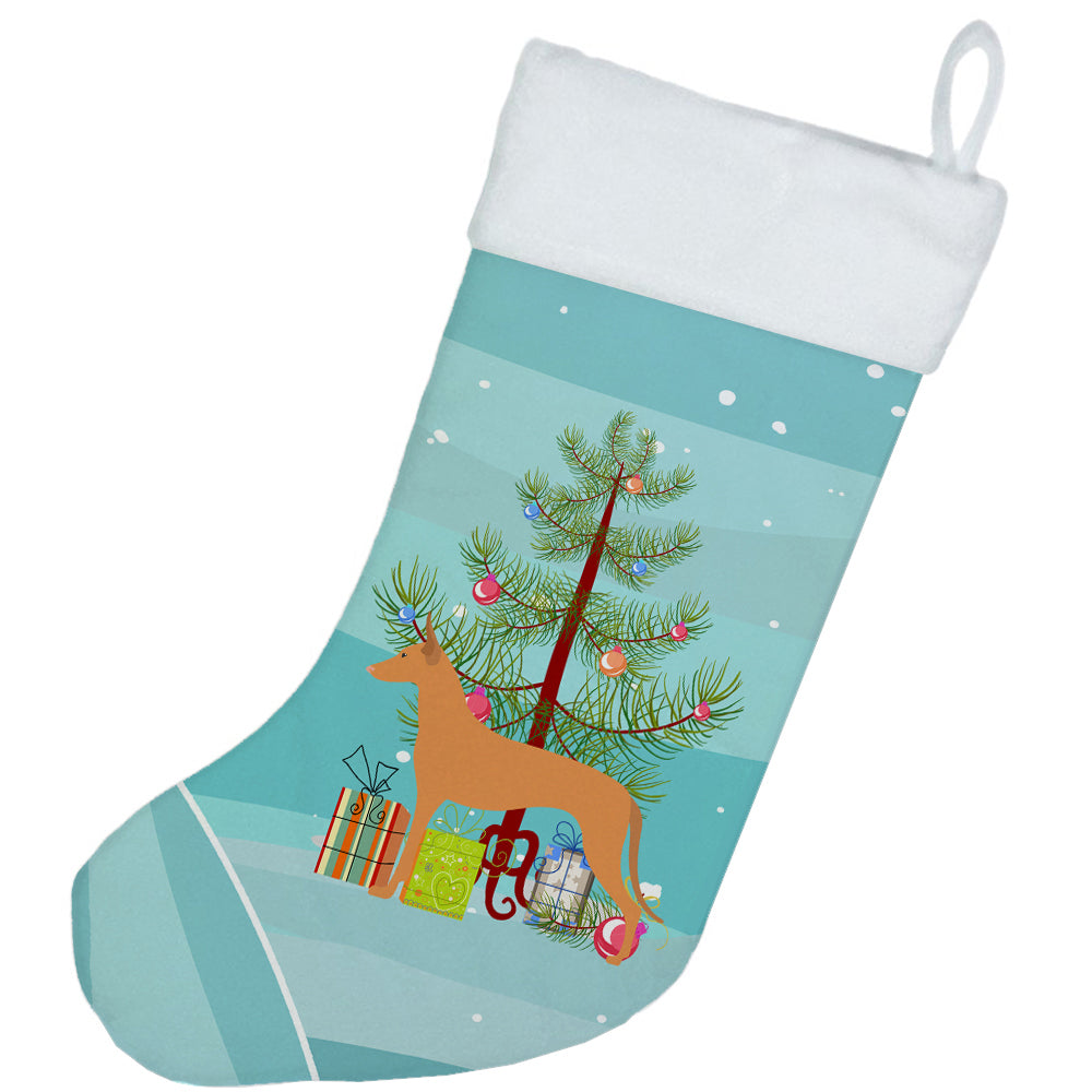 Caroline's Treasures Pharaoh Hound Merry Christmas Tree Christmas Stocking BB2906CS