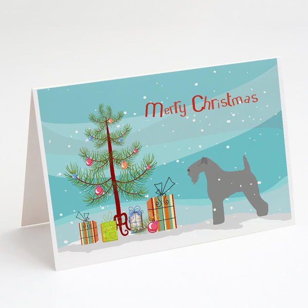 Buy this Kerry Blue Terrier Merry Christmas Tree Greeting Cards and Envelopes Pack of 8