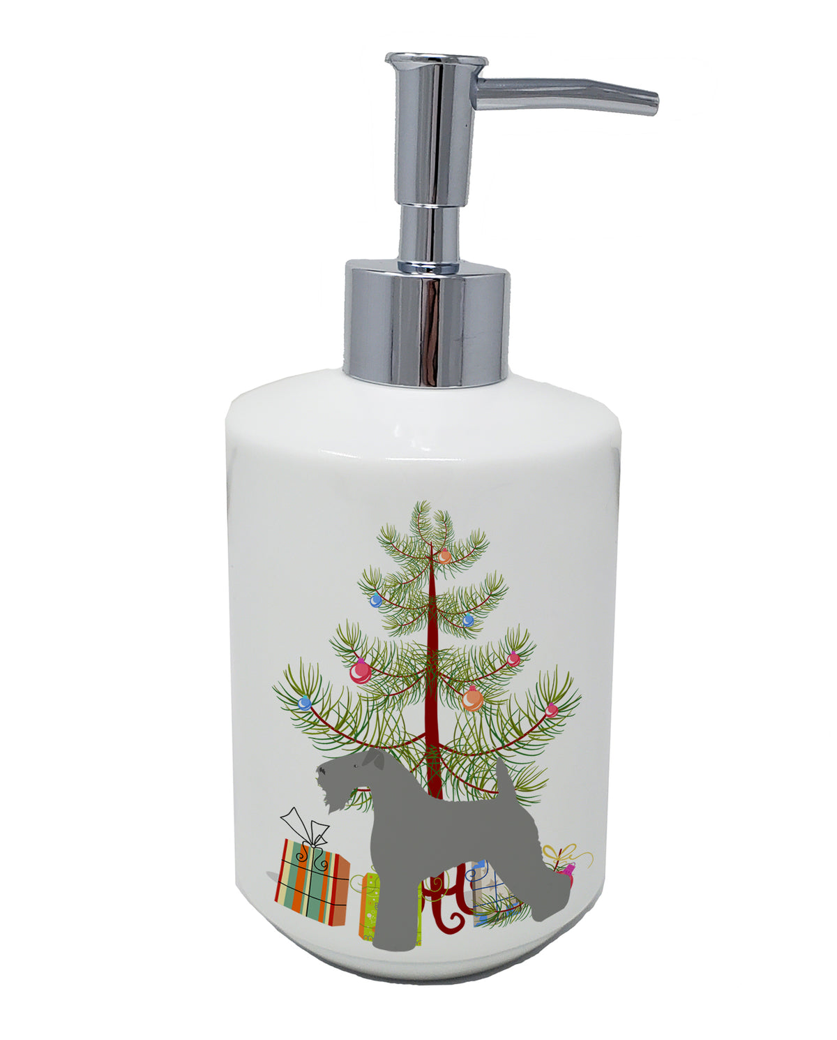 Buy this Kerry Blue Terrier Merry Christmas Tree Ceramic Soap Dispenser