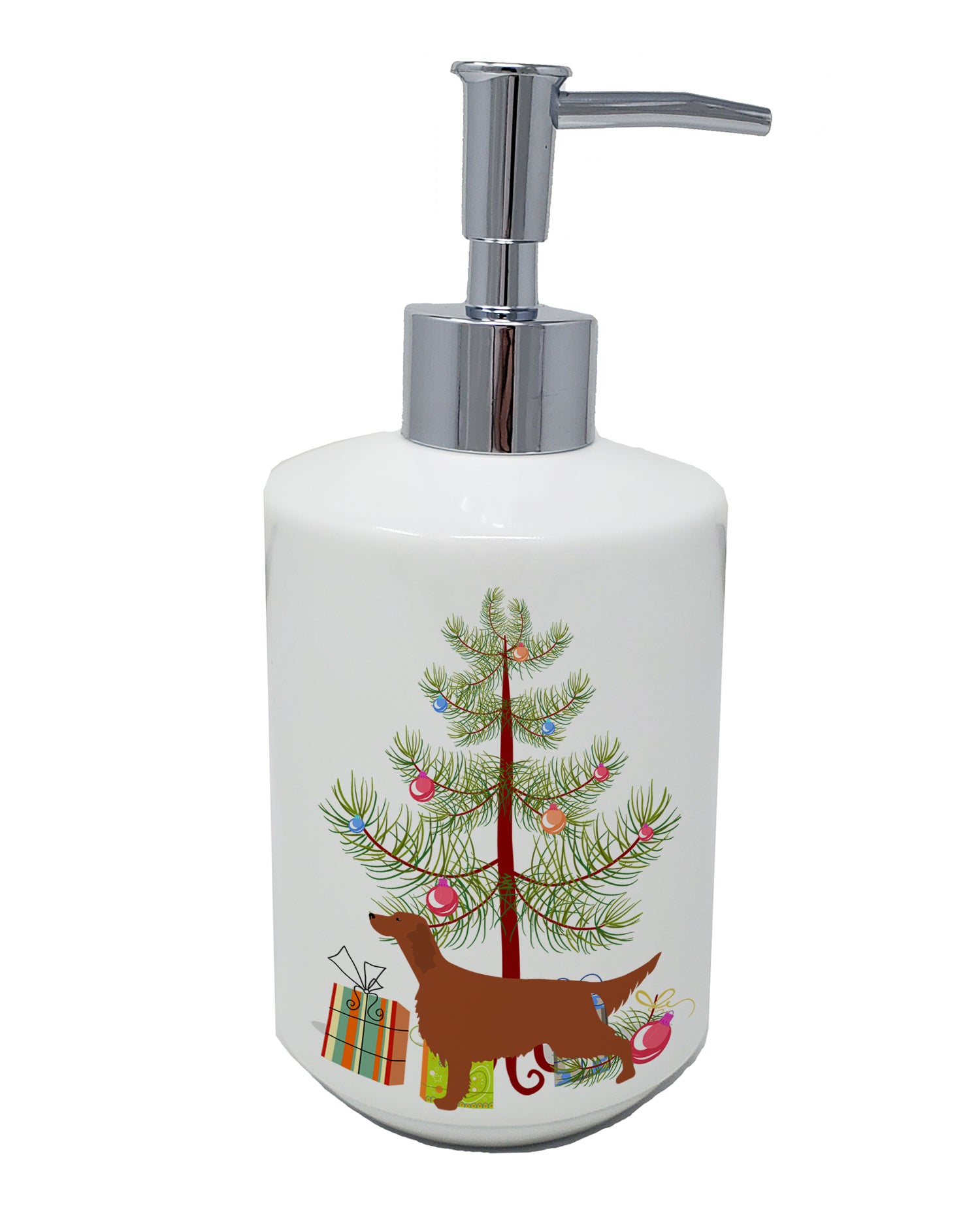 Buy this Irish Setter Merry Christmas Tree Ceramic Soap Dispenser