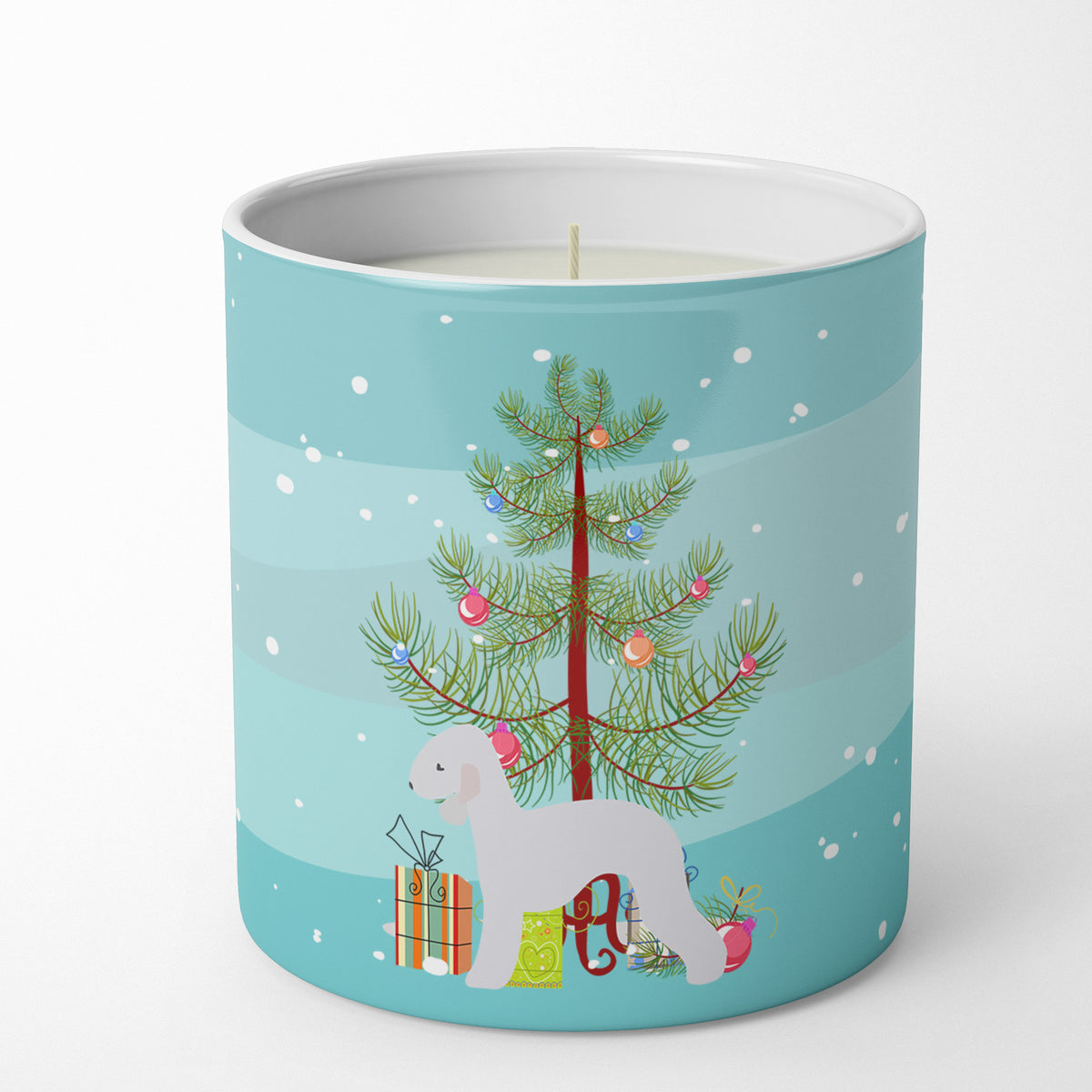 Buy this Bedlington Terrier Merry Christmas Tree 10 oz Decorative Soy Candle
