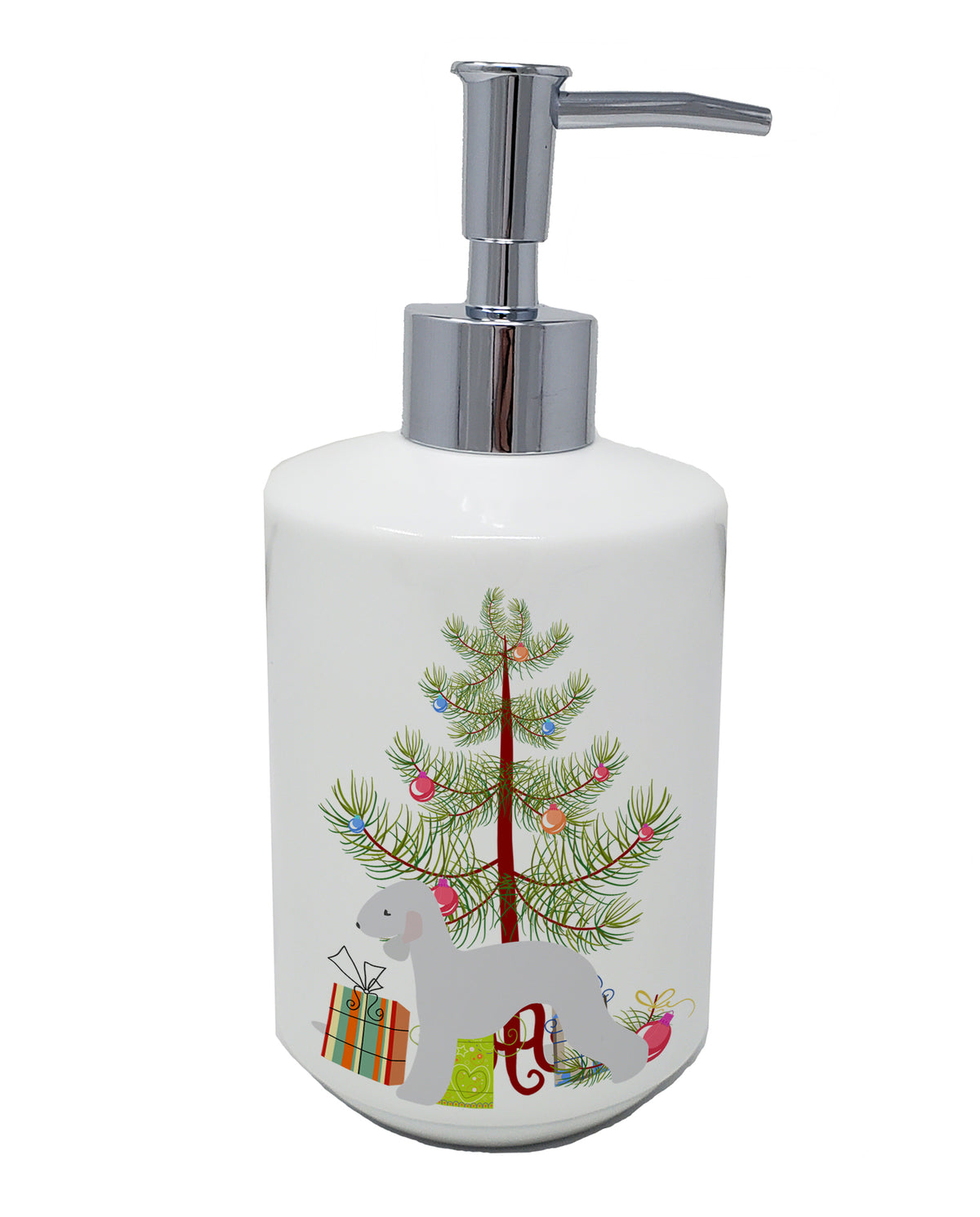 Buy this Bedlington Terrier Merry Christmas Tree Ceramic Soap Dispenser