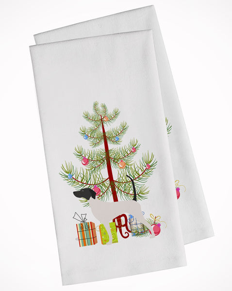 English Pointer Merry Christmas Tree White Kitchen Towel Set of 2 BB2913WTKT by Caroline's Treasures