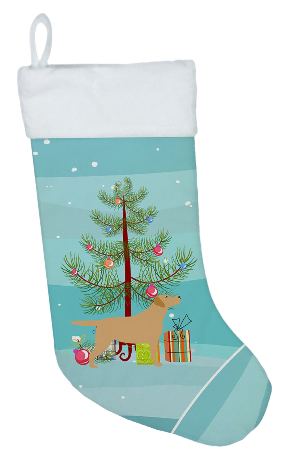 Caroline's Treasures Yellow Labrador Retriever Merry Christmas Tree Christmas Stocking BB2915CS