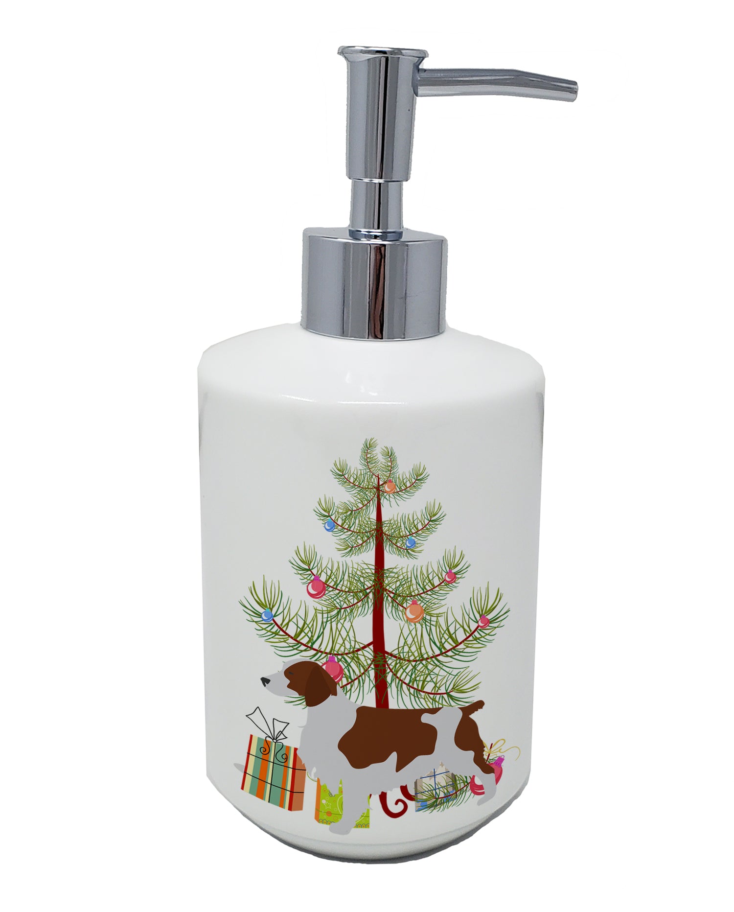 Buy this Welsh Springer Spaniel Merry Christmas Tree Ceramic Soap Dispenser
