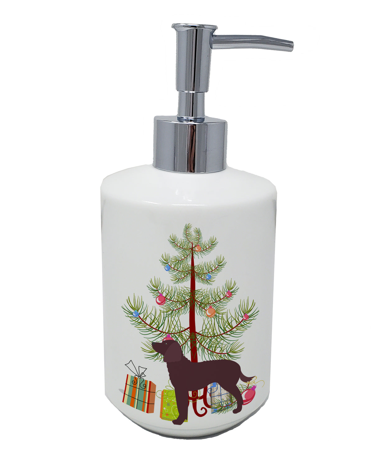 Buy this American Water Spaniel Merry Christmas Tree Ceramic Soap Dispenser
