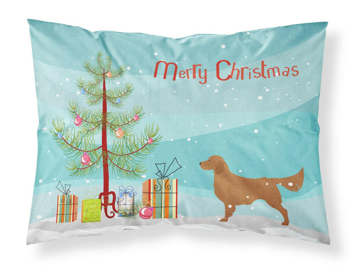 Golden Retriever Merry Christmas Tree Fabric Standard Pillowcase BB2922PILLOWCASE by Caroline&#39;s Treasures