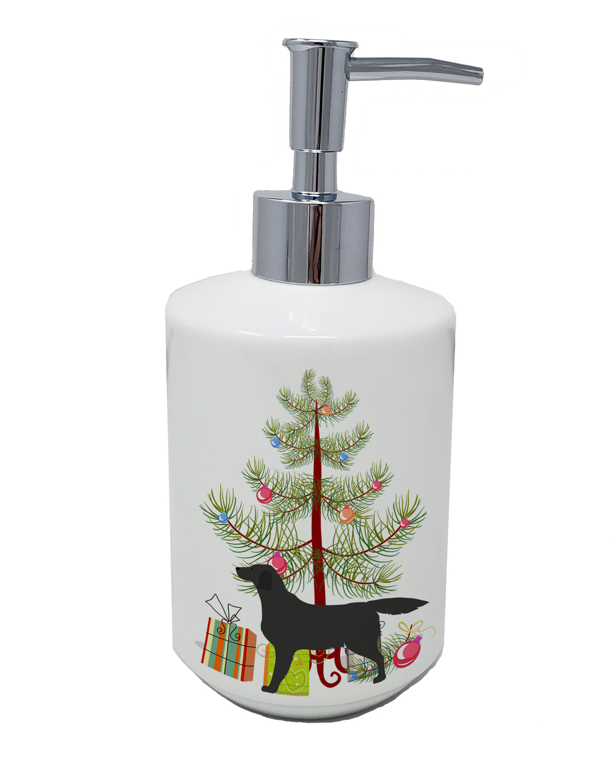 Buy this Black Labrador Retriever Merry Christmas Tree Ceramic Soap Dispenser