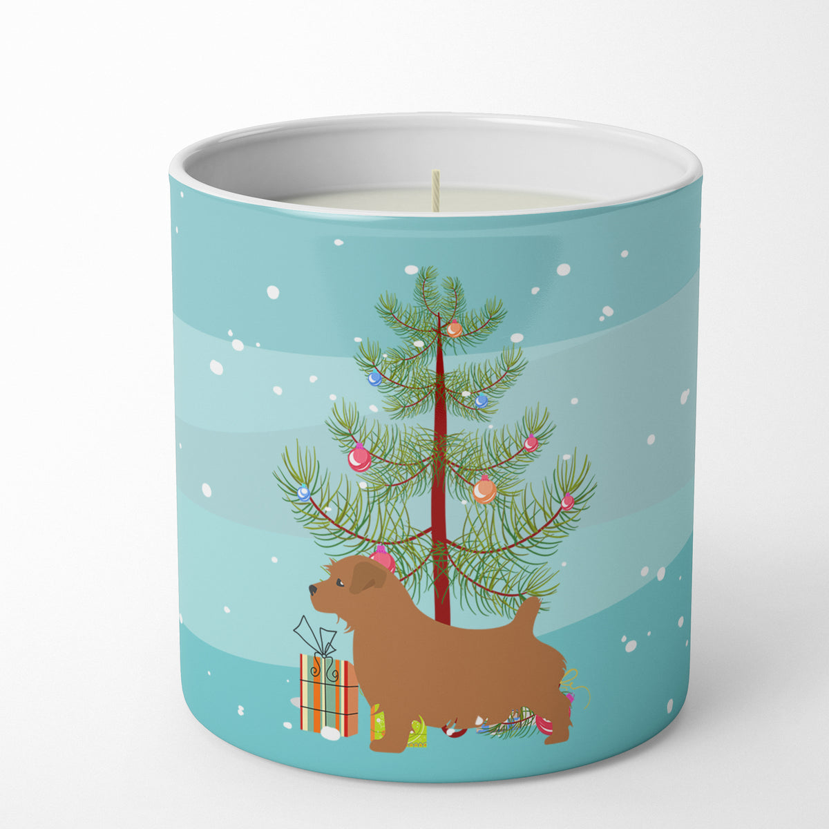 Buy this Norfolk Terrier Merry Christmas Tree 10 oz Decorative Soy Candle