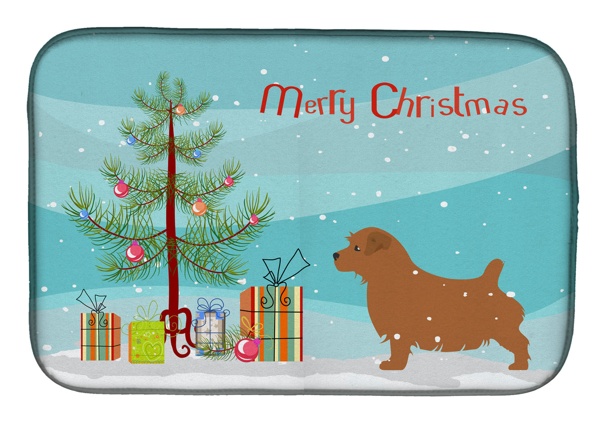 Norfolk Terrier Merry Christmas Tree Dish Drying Mat BB2927DDM