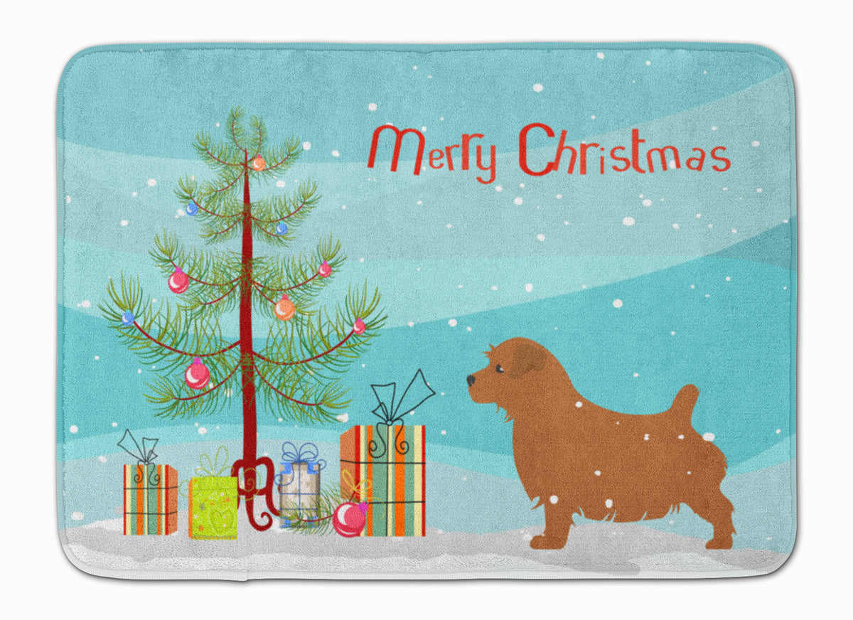 Norfolk Terrier Merry Christmas Tree Machine Washable Memory Foam Mat BB2927RUG - the-store.com