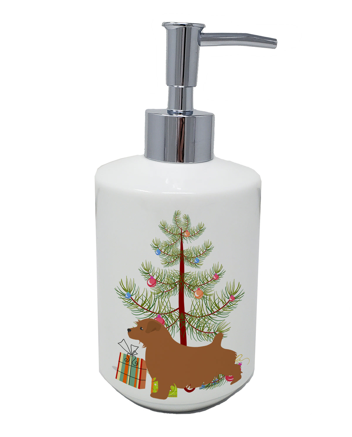 Buy this Norfolk Terrier Merry Christmas Tree Ceramic Soap Dispenser