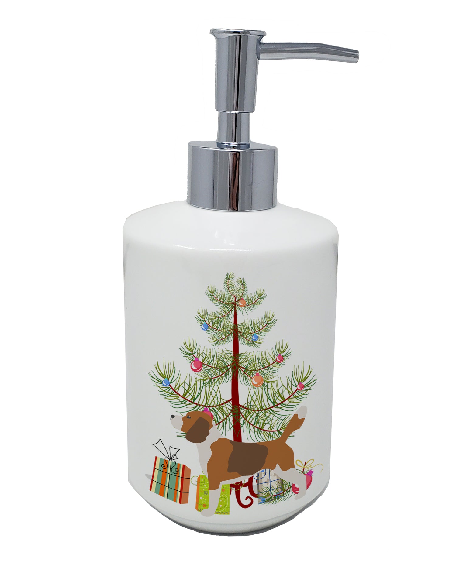 Buy this Beagle Merry Christmas Tree Ceramic Soap Dispenser