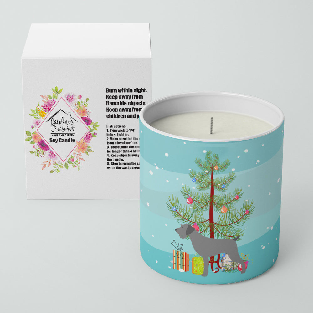 Buy this German Wirehaired Pointer Merry Christmas Tree 10 oz Decorative Soy Candle
