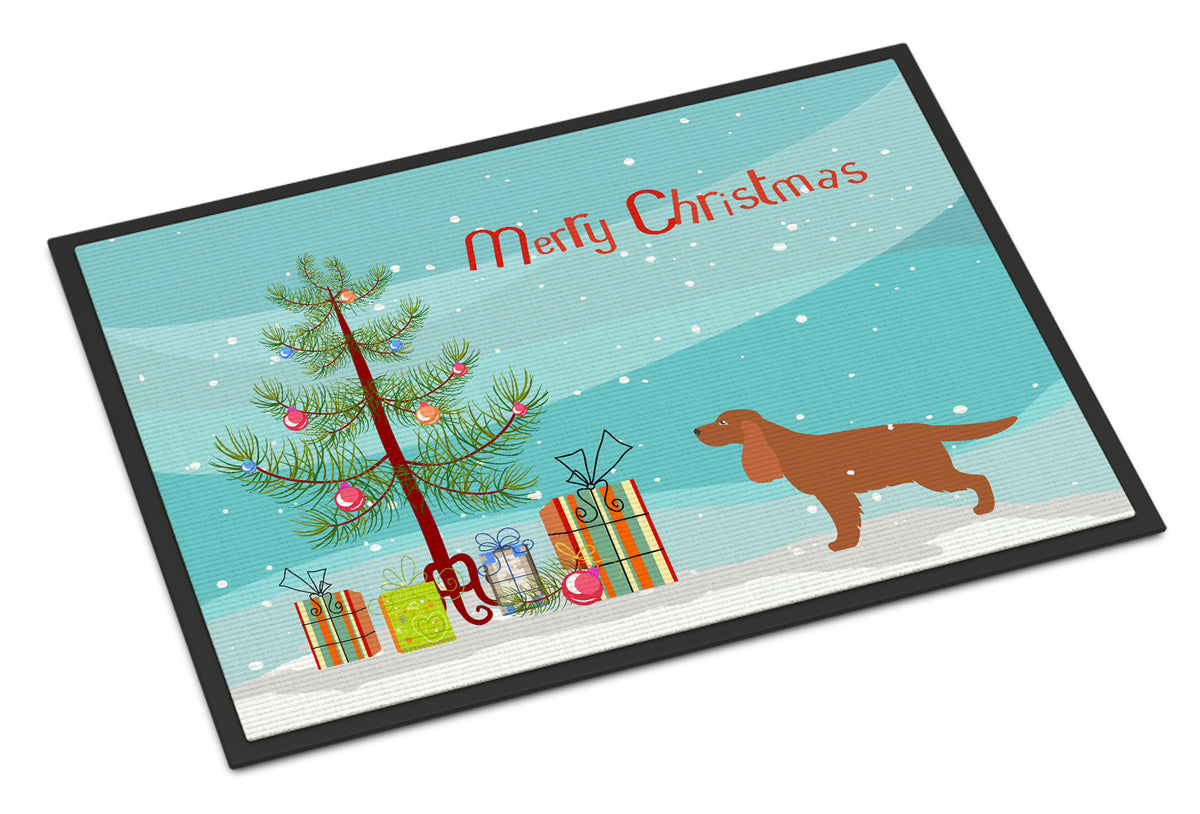 English Cocker Spaniel Merry Christmas Tree Indoor or Outdoor Mat 18x27 BB2930MAT - the-store.com