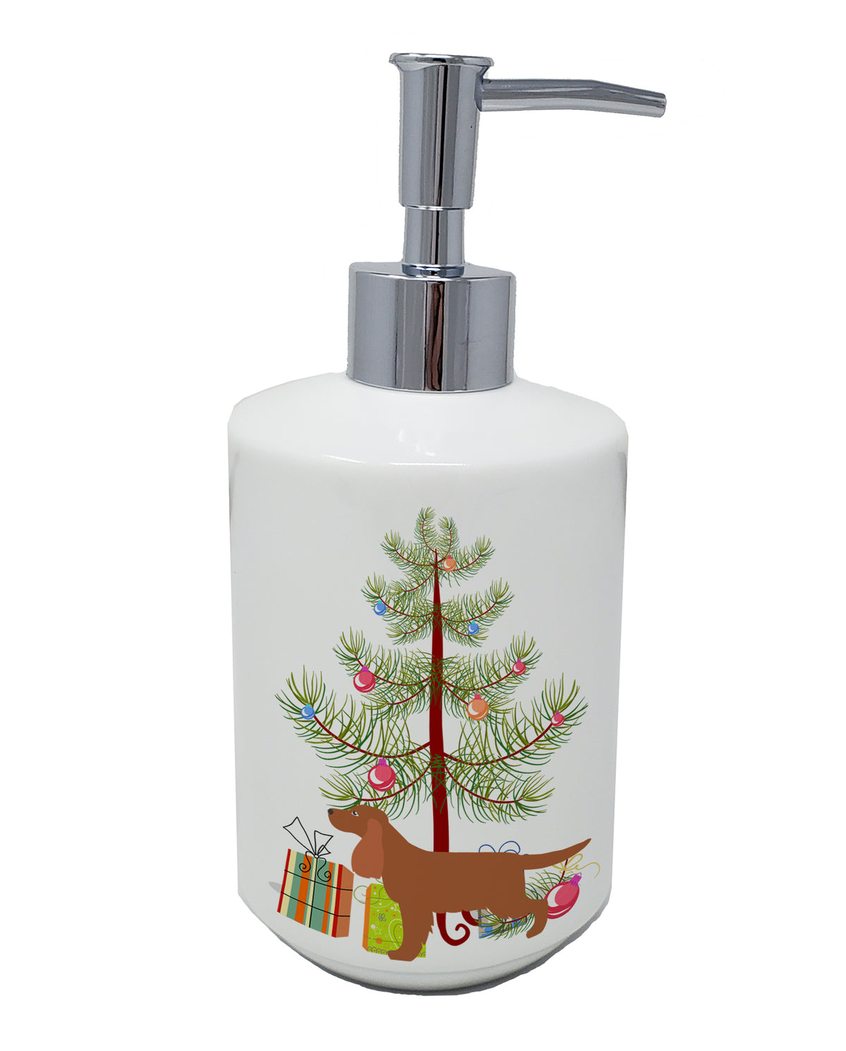 Buy this English Cocker Spaniel Merry Christmas Tree Ceramic Soap Dispenser