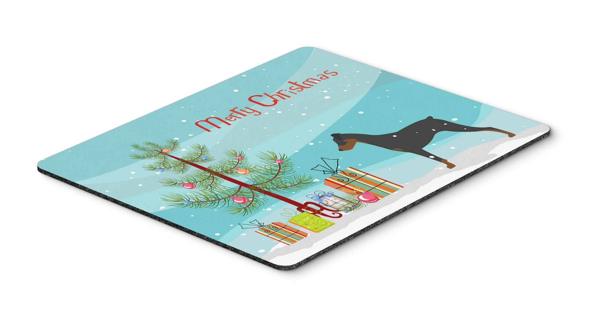 German Pinscher Merry Christmas Tree Mouse Pad, Hot Pad or Trivet by Caroline's Treasures